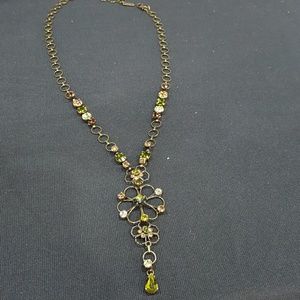 Long SWAROVSKI Crystal Flower Necklace